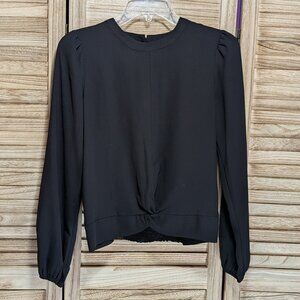 Nine West Elegant Black Long Sleeve Blouse Size XS